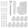 Zorfeter 22Pcs 3/8 Mirror Holder Clips, Crystal Clear Plastic Mirror