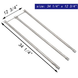 Leship 34 1/4 Inch Burner Tube Set Replace for Weber 67722 67820 Genesis 300 Series E310 E320 EP310 EP320 S310 S320 Gas Grills (2007-2010) with Side Control Knobs (304 Stainless Steel)