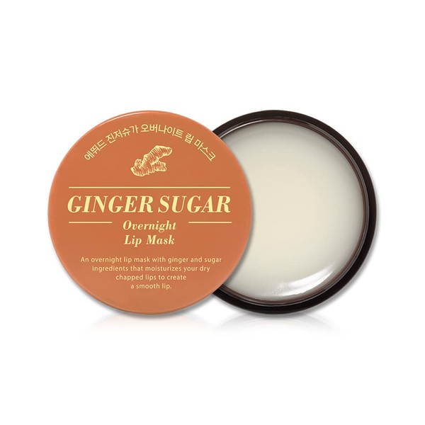 ETUDE Ginger Sugar Overnight Lip Mask Treatment 25g| Gentle Korean Lip Sleeping Mask Skin Care| Smooth and Moist Lips| Natural Ingredients Nourish & Hydrate Ginger Shea Butter Give Moisturizing Effect