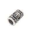 VALHALLA Viking Beard Bead 316L Steel Silver Stainless Steel Large