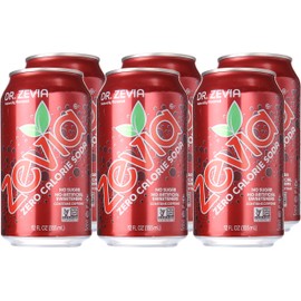 Zevia Zero Calorie Soda, Naturally Sweet, 12 Fl Oz (pack of 6)