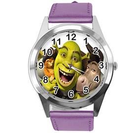 TAPORT Purple Leather Round Watch for ogre Fans