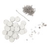 72Pcs Sublimation Keychain Blanks Bulk Set Double Sided Round DIY