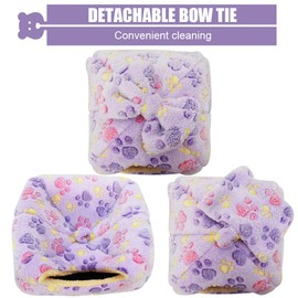 KANCOKIT Small Animal Pet Bed, Sleeping House Habitat Nest for Guinea Pig Hamster Hedgehog Rat Chinchilla Hideout Bedding Snuggle Sack Cuddle Cup Cage Accessories with Removable Washable Mat (Purple)