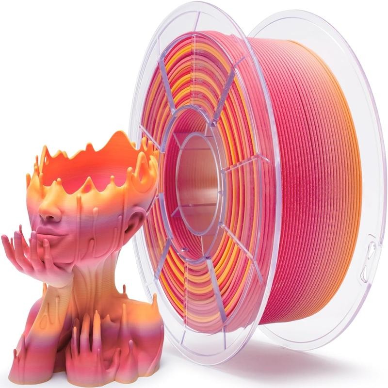 Ziro Rainbow/Gradient Matte PLA 3D Printer Filament 1.75mm:_(Matte) Gray Layer