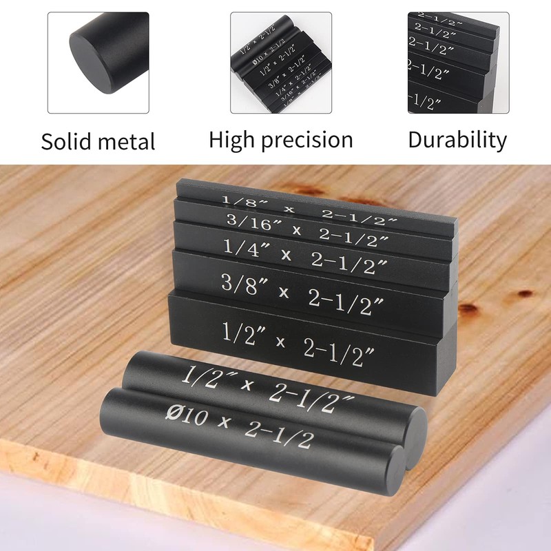 EANOSIC Setup Blocks Height Gauge Set, 7pcs Precision Aluminum Setup