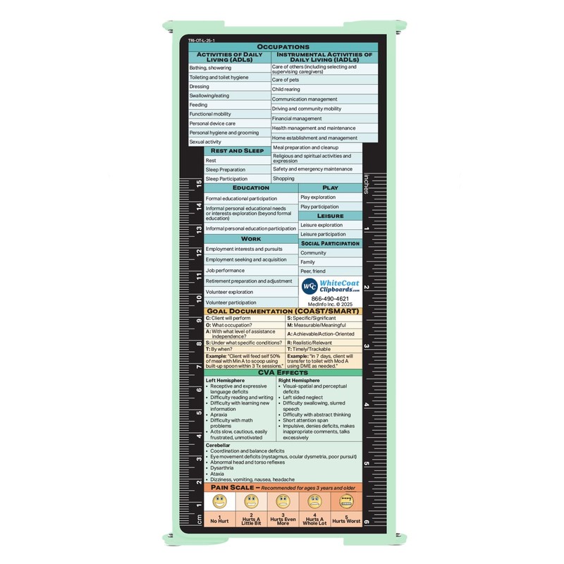 Whitecoat Clipboard® Trifold - Occupational Therapy Edition (Mint, Trifold)