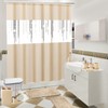 Beige Bathroom Accessories Set with Glitter Shower Curtain and Rugs,Bathroom
