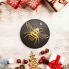 Ornamento de Navidad de cerámica con pedente, abeja dorada 3D