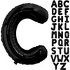 Black Letter C Balloons, 40 Inch Alphabet C Letter Balloons