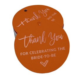 Inkdotpot Real Rose Gold Foil Thank You For Celebrating The Bride To Be Bridal Shower Tags Favor Hang Paper Tags 50 Pieces