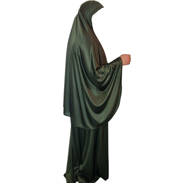 Yaqeen Khimar Hijab Lycra Prayer Dress Two Piece Prayer Set