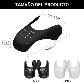 10 Pares Protectores de Pliegues, SHANDABULIU Protector de Tenis para Zapatos, Protectores de Antiarrugas para Zapatos contra Pliegues de Zapatos (Hombre)