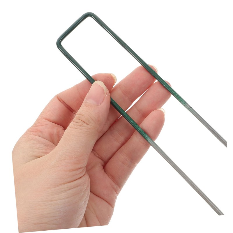 Mikinona 10 pcs Heavy Duty U Shaped Garden Pegs Durable