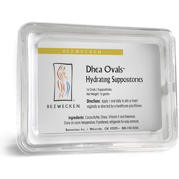 Bezwecken – DHEA Ovals – 16 Oval Suppositories - Same Trusted Formula, New Improved Shape - Professionally Formulated to Alleviate Vaginal Dryness in Menopausal Women - Free of Estrogen & Progesterone