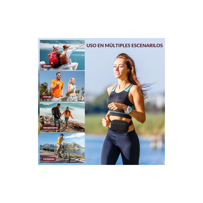 2 Cangurera Deportiva, Riñonera Deportiva Riñonera de Marcha Running