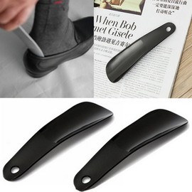 ESKONI Shoe Horn Lifter Simple Travel Shoehorn Sturdy Slip PP Plastic with Hook Hole 2Pcs