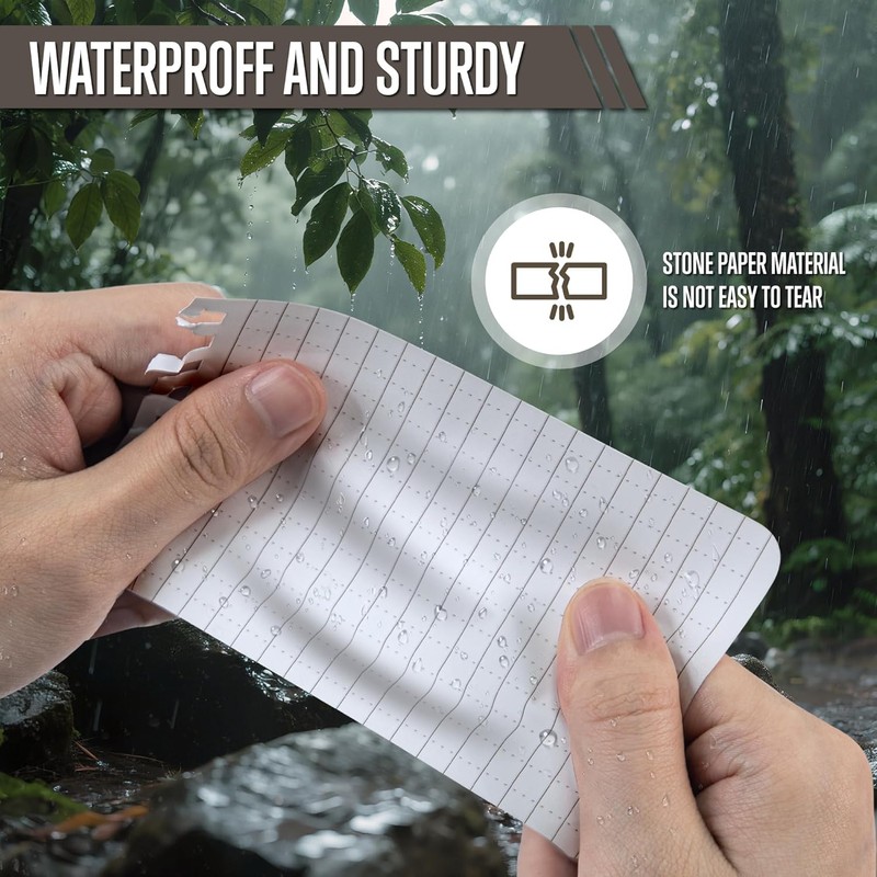 GLORYFIRE Waterproof Notebook Tactical All-Weather Spiral Memo Paper Notepad with