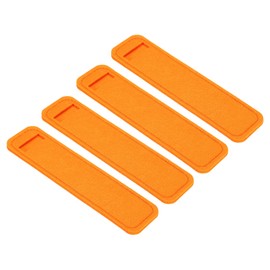 PATIKIL Felt Pen Case 4 Pack Pencil Bag Mini Pocket Protector Storage Sleeve Pouch Holder, Orange