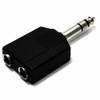 kenable Stereo Jack Splitter Adapter - Dual 6.35mm Sockets to