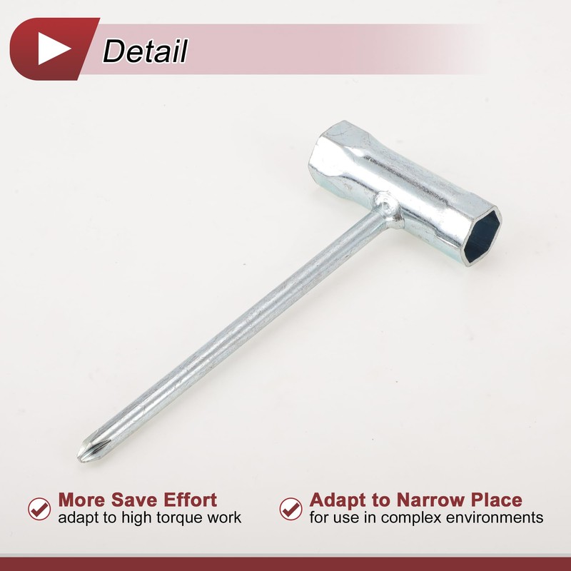 HEROFFIX 1 Pcs T Type Spark Plug Socket Wrench Durable