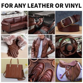 SHADAIWUYU 8.5oz Leather Recoloring Balm with 100ml Mink Oil,Medium Brown Leather Repair kit for Furniture and Car Interior,Leather Couch Scratch Repair,Leather Dye Paint,Mink Oil for Leather