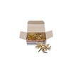 Charles Leonard Fasteners, Round Head, Brass Plated, 1/2 Inch Shank,