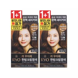 Woorahchae 려 우아채 멋내기 새치크림 7O 오렌지브라운 2개팩 Rea Uachae Hair Styling Cream 70 Orange Brown 2 Packs