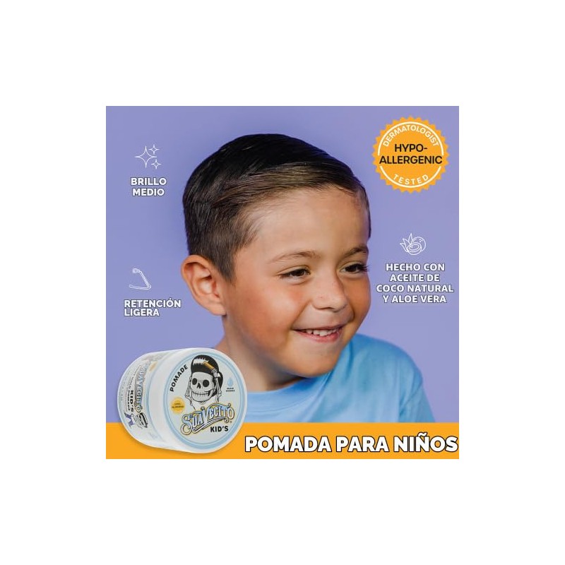 Suavecito Kid'S Pomade Calming Manzanilla Aroma Light Hold 4 Oz.