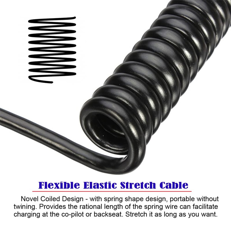 NFHK Stretch Coiled USB-C Keyboard Mouse Cable for Gaming Keyboard