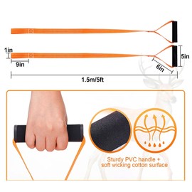 Deer Drag Strap, Comfort Grip Handle Load Up to 170lbs for Dragging Deer Elk Bears Wolves Logs and Other Large Items