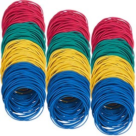 AMUU Bandas de goma 500 unidades #16 bandas de goma pequeñas multicolor para oficina, escuela, hogar, tamaño 16, banda elástica -Colores-500 unidades-