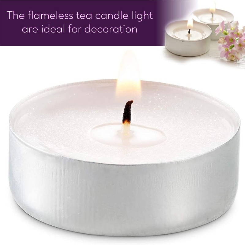 Velas de té sin aroma,50 Velas de Té pequeñas de