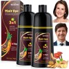 2 Pieza Marrn Oscuro Hair Dye Shampoo Con Tinte Cubre