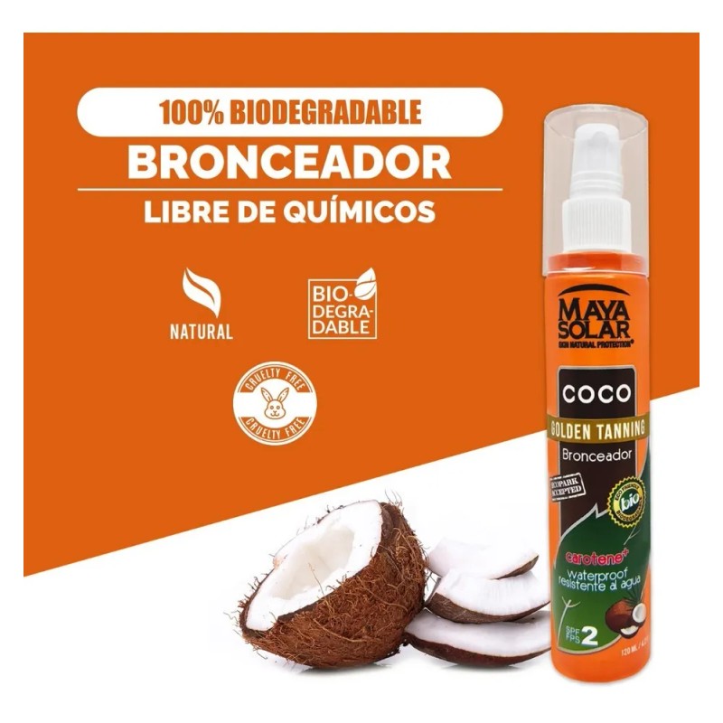 Bronceador Sport Coconut Biodegradable