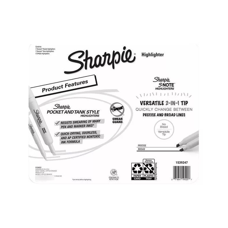 Sharpie Paquete Variado De Resaltadores Sharpie 18 Piezas, Importado