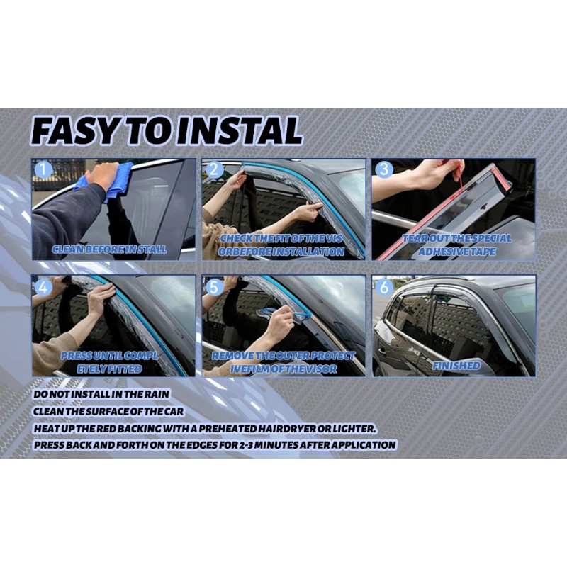 Autopartszone For 2018-2022 Honda Accord JDM Mugen Style Window Visors