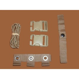 U.S MILITARY MARINE CORPS USMC MOLLE REPAIR KIT BUNGEE BELT BUCKLES COYOTE BROWN