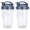 24OZ Transparent Blender Cup Container Lid Set Replacement Fit for