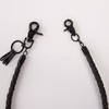 CHROME CRANE WB007 Men's Leather Wallet Chain Stylish Braided Mesh