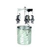 Kerzenfarm Father Christmas Rotary Carousel for Tealights, Metal and Glass,