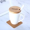 60 Pieces Self Adhesive Cork Coasters Squares/Round 4 x 4