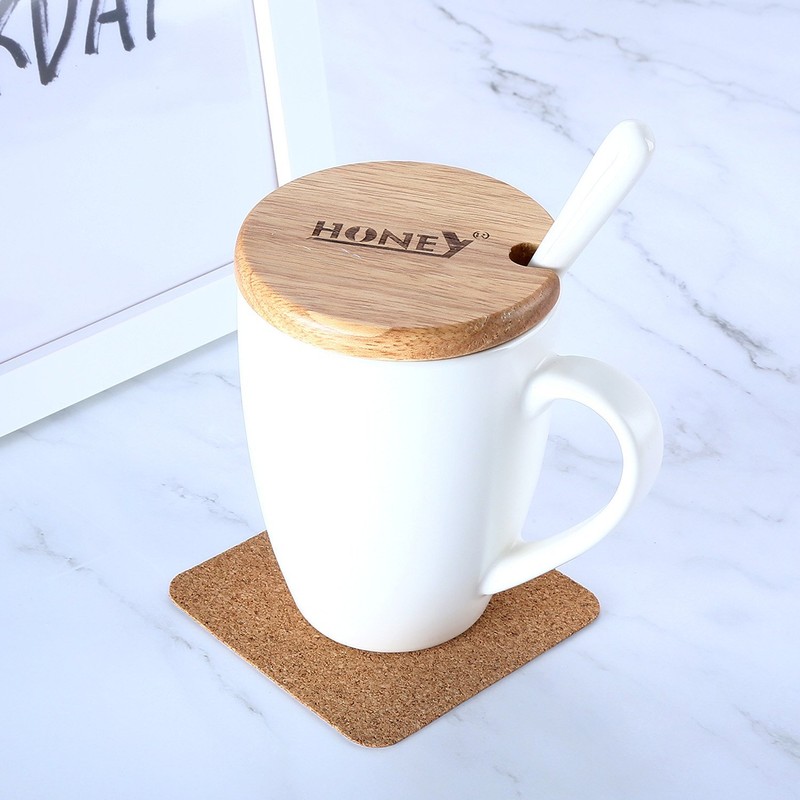 60 Pieces Self Adhesive Cork Coasters Squares/Round 4 x 4