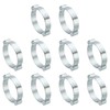 PATIKIL 10 Pack 37-40mm Double Ear Hose Clamp, Galvanized Steel