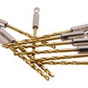 1/8" Hex Shank Titanium HSS Twist Drill Bits, 10PCS