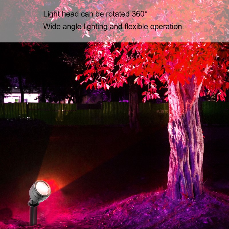 LED Landscape Spotlight Light Waterproof 360° Rotatable 13 Colors High