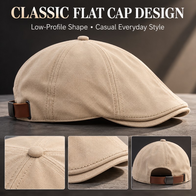 Unisex Ivy Cap for Casual Wear – Classic Cotton Flat