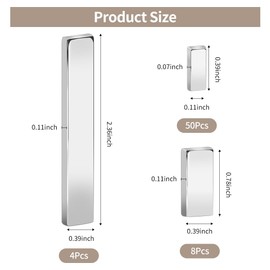 rhinocats 62Pcs Neodymium Bar Magnets，3 Different Size Powerful Permanent Rare Earth Magnet ，Small Strong Magnet for Crafts Office DIY Tool Storage