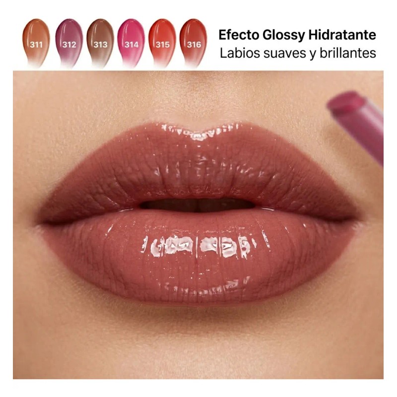 Lápiz Labial Click Aplicación Precisa Brillo Hidratante