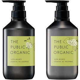 Sanrio Character Collaboration The Public Organic Shampoo & Treatment, Trial Capacity Set, Super Bouncy, Moisturizing, Pochacco Hankyodon, 9.6 fl oz (260 ml) + 260 ml